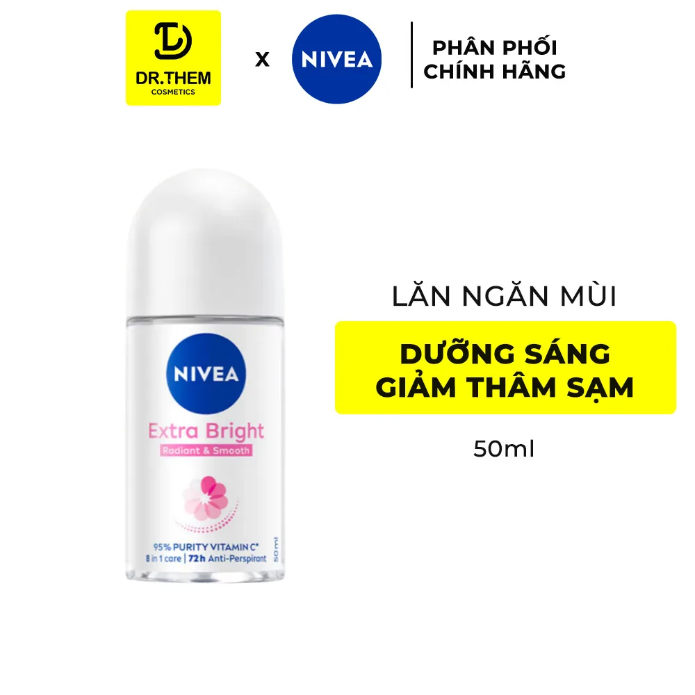 Xịt Lăn Ngăn Mùi Nivea Extra Bright Vitamin C Dưỡng Sáng Mịn Hỗ Trợ Giảm Thâm Sạm Ngăn Mùi 72 Giờ 50ml/150ml 6