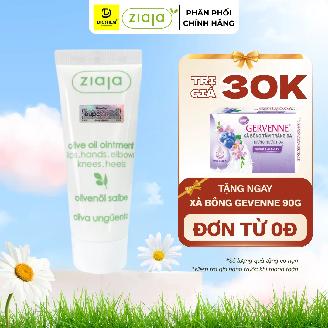 Sáp Dưỡng Môi Ziaja Olive Oil Ointment Dầu Ô Liu Dưỡng Ẩm Làm Mềm Môi Khô Nứt Nẻ Cho Mọi Loại Da 20ml
