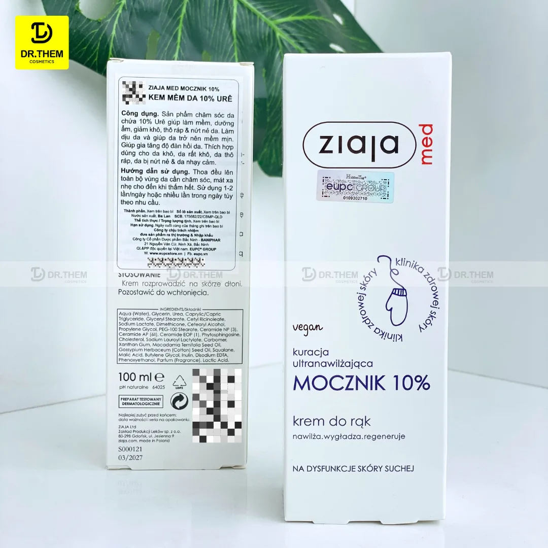 Kem Dưỡng Ziaja Med Mocznik 10% Urê Làm Mềm Da Cấp Ẩm Sâu Giảm Khô Bong Tróc Cho Da Khô Sần Sùi 100ml 6