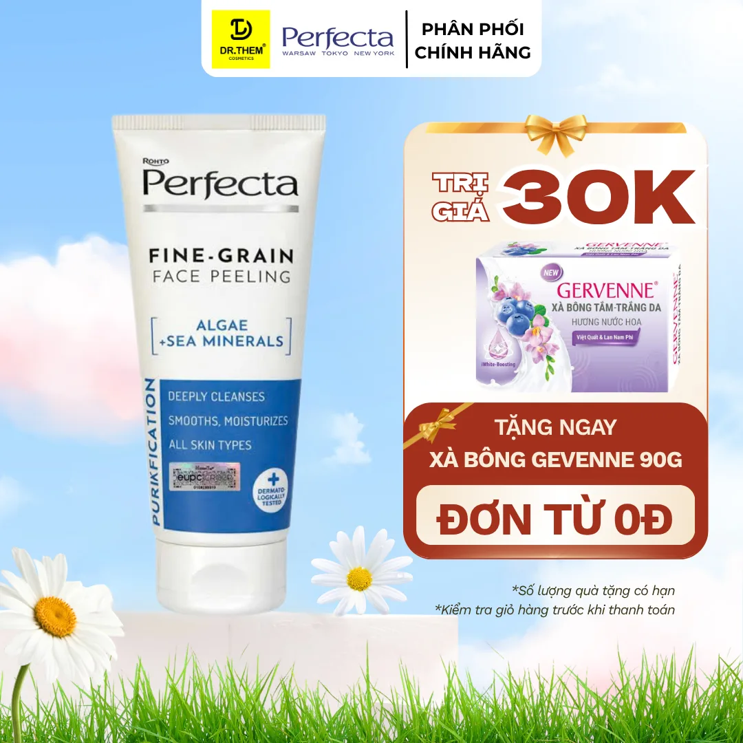 Tẩy Tế Bào Chết Hạt Siêu Mịn Perfecta Algi Mineraly Morskie Peeling Drobnoziarnisty Tảo Biển Cho Da Dầu Hỗn Hợp 75ml