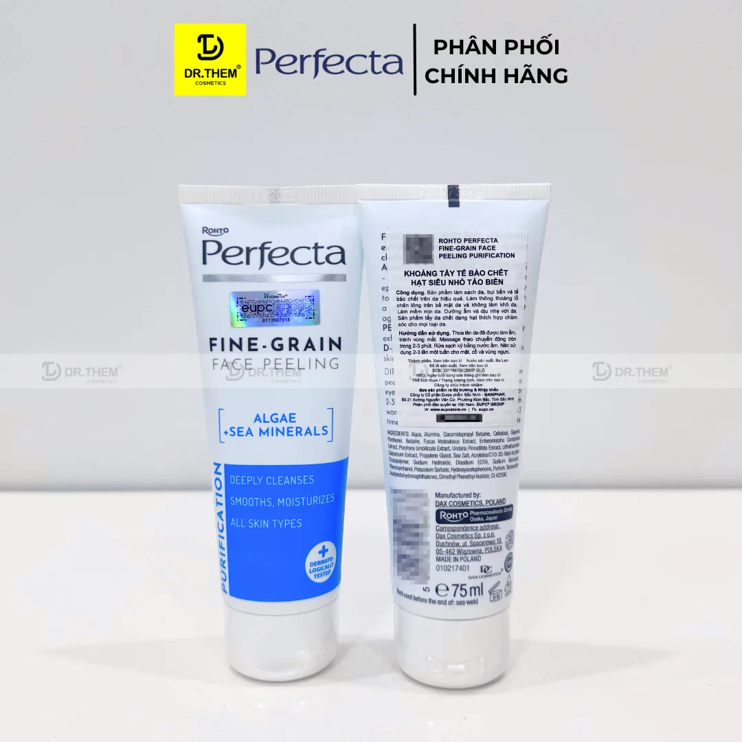 Tẩy Tế Bào Chết Hạt Siêu Mịn Perfecta Algi Mineraly Morskie Peeling Drobnoziarnisty Tảo Biển Cho Da Dầu Hỗn Hợp 75ml 6