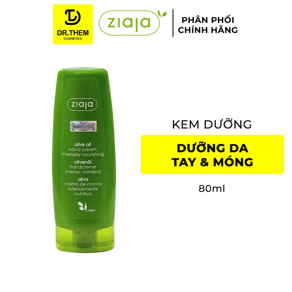 Kem Dưỡng Da Tay Và Móng Ziaja Olive Oil Hand Cream Intensely Nourishing Dưỡng Ẩm Làm Mềm Da 80ml 2