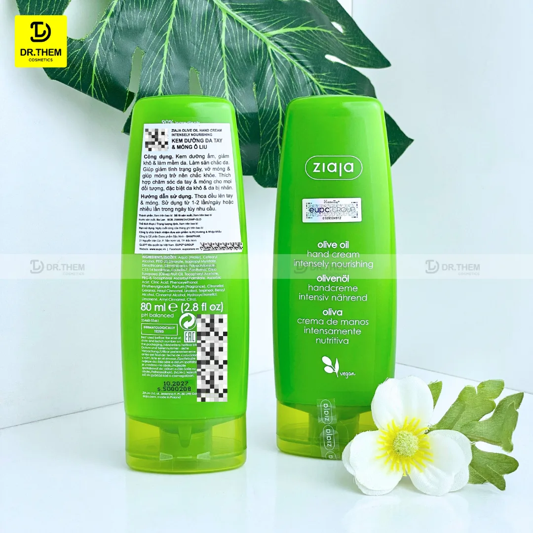 Kem Dưỡng Da Tay Và Móng Ziaja Olive Oil Hand Cream Intensely Nourishing Dưỡng Ẩm Làm Mềm Da 80ml 6