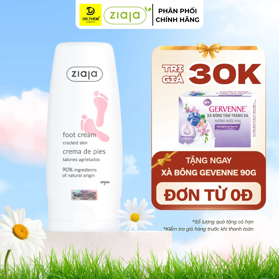 Kem Dưỡng Gót Chân Ziaja Foot Cream Cracked Skin Dưỡng Ẩm Làm Mềm Hỗ Trợ Cải Thiện Da Nứt Nẻ 60ml