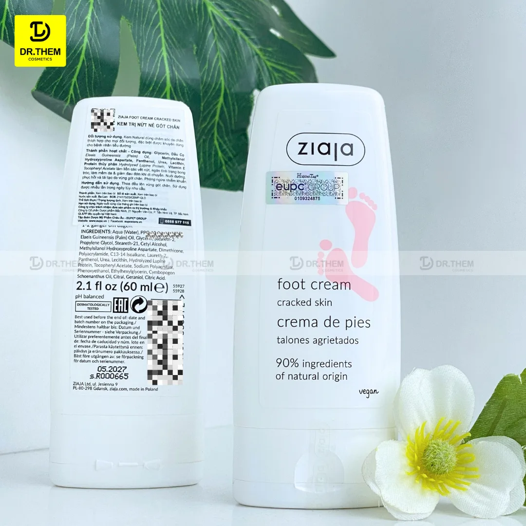 Kem Dưỡng Gót Chân Ziaja Foot Cream Cracked Skin Dưỡng Ẩm Làm Mềm Hỗ Trợ Cải Thiện Da Nứt Nẻ 60ml 6