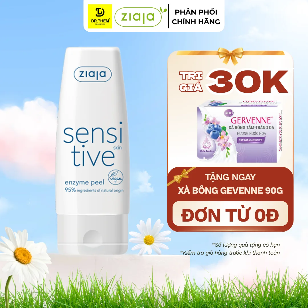 Enzyme Tẩy Tế Bào Chết Ziaja Sensitive Skin Enzyme Peel Làm Sạch Sâu Dịu Nhẹ Sáng Mịn Da Cho Da Nhạy Cảm 60ml