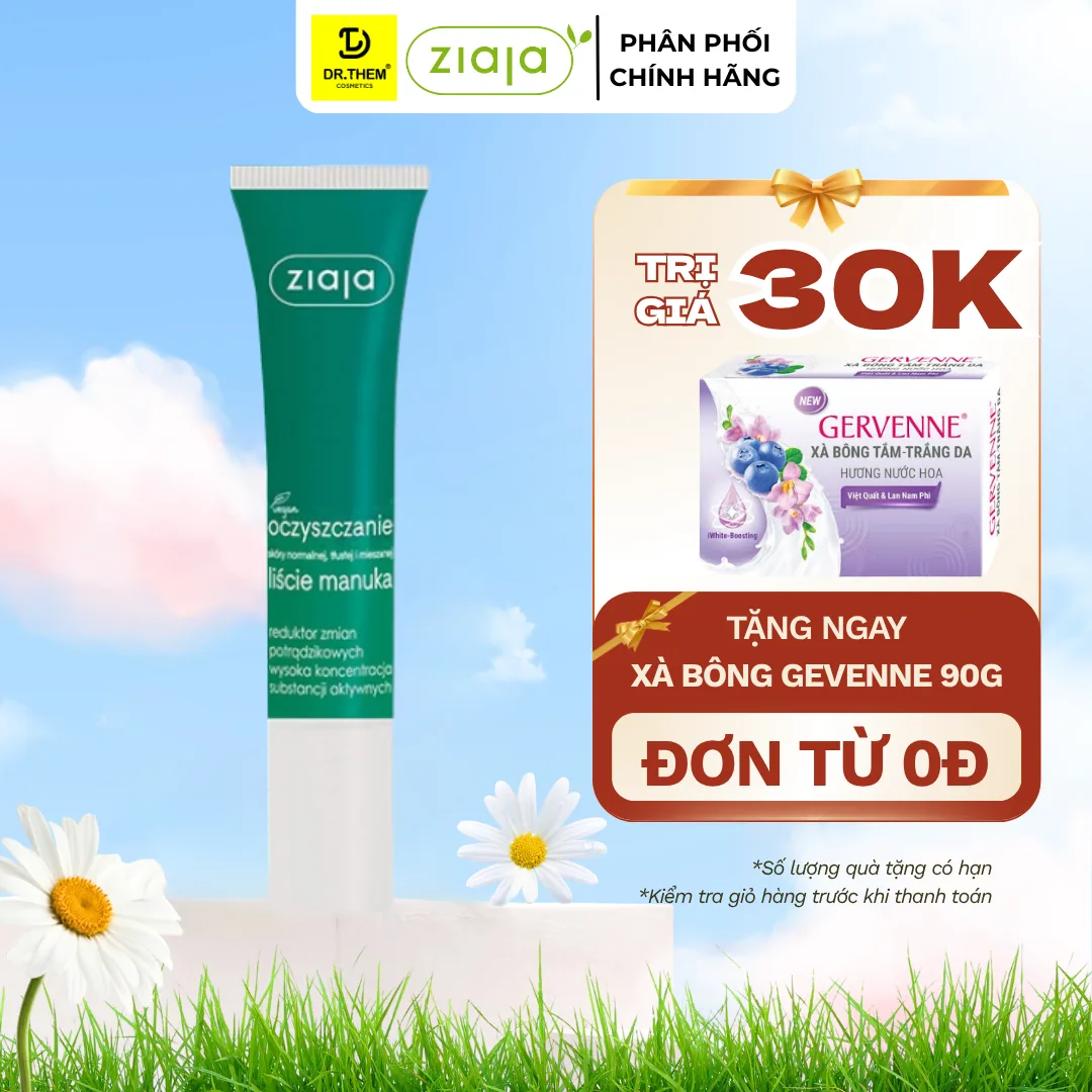 Kem Chấm Mụn Ziaja Manuka Tree Reduktor Zmian Potradzikowych Hỗ Trợ Giảm Mụn Nồng Độ Hoạt Chất Cao 15ml