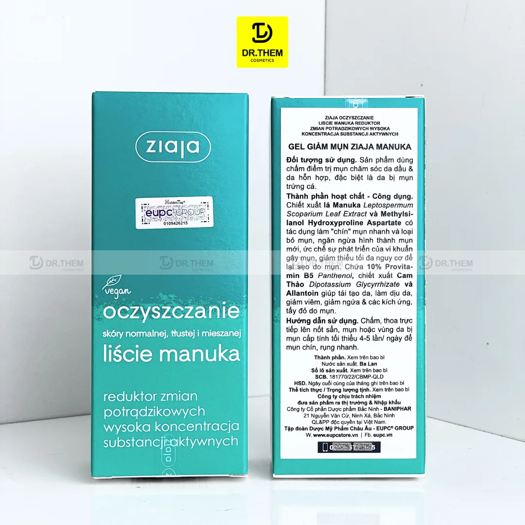 Kem Chấm Mụn Ziaja Manuka Tree Reduktor Zmian Potradzikowych Hỗ Trợ Giảm Mụn Nồng Độ Hoạt Chất Cao 15ml 7