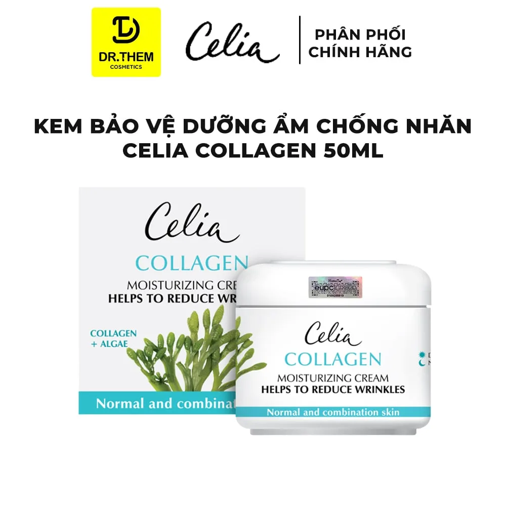Kem Dưỡng Ẩm Celia Collagen Moisturizing Cream Hỗ Trợ Làm Mờ Nếp Nhăn Cho Da Khô Lão Hóa 50ml