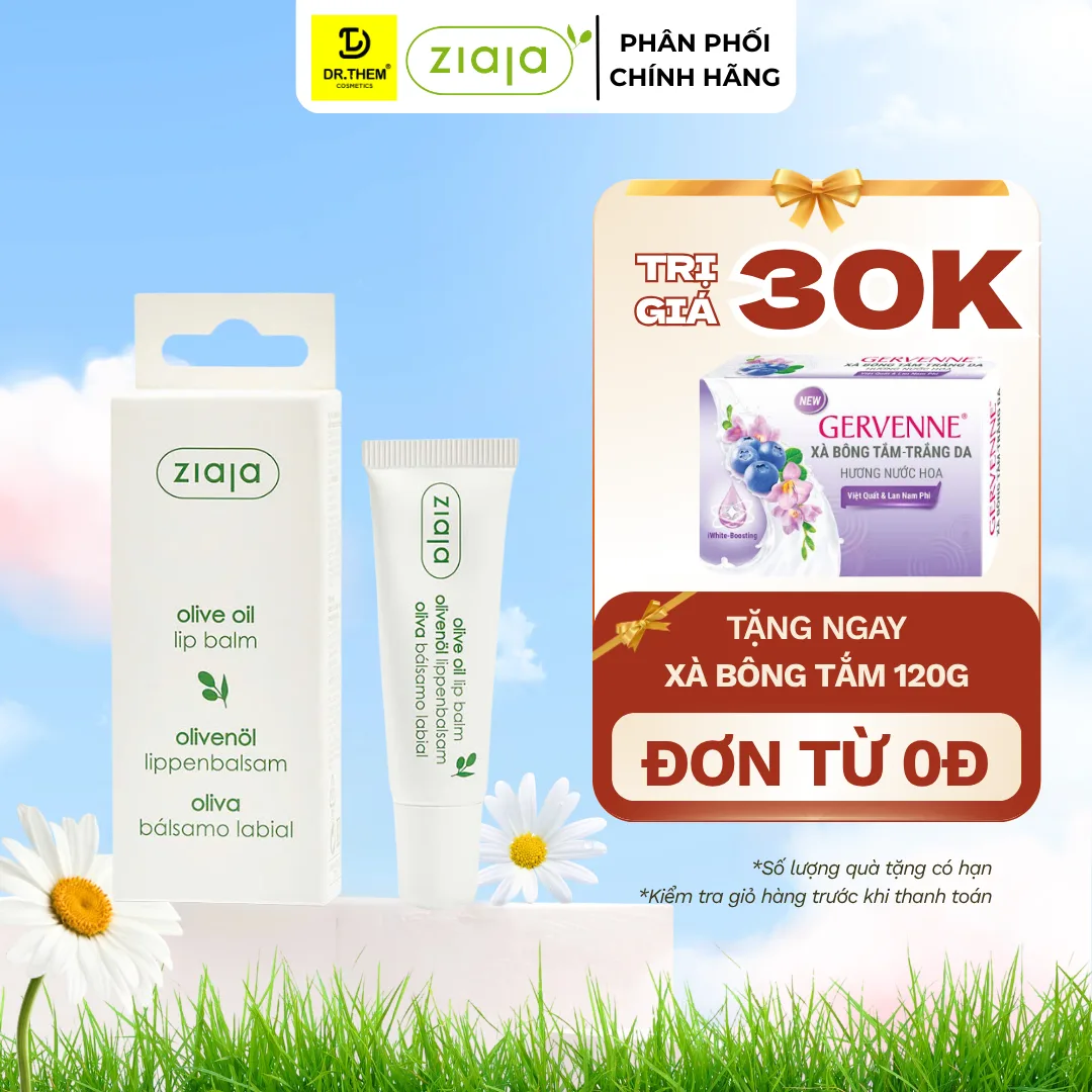 Son Dưỡng Môi Ziaja Olive Oil Lip Balm Dầu Ô Liu Dưỡng Ẩm Ngừa Khô Nứt Nẻ Cho Bờ Môi Hồng Tự Nhiên 10ml