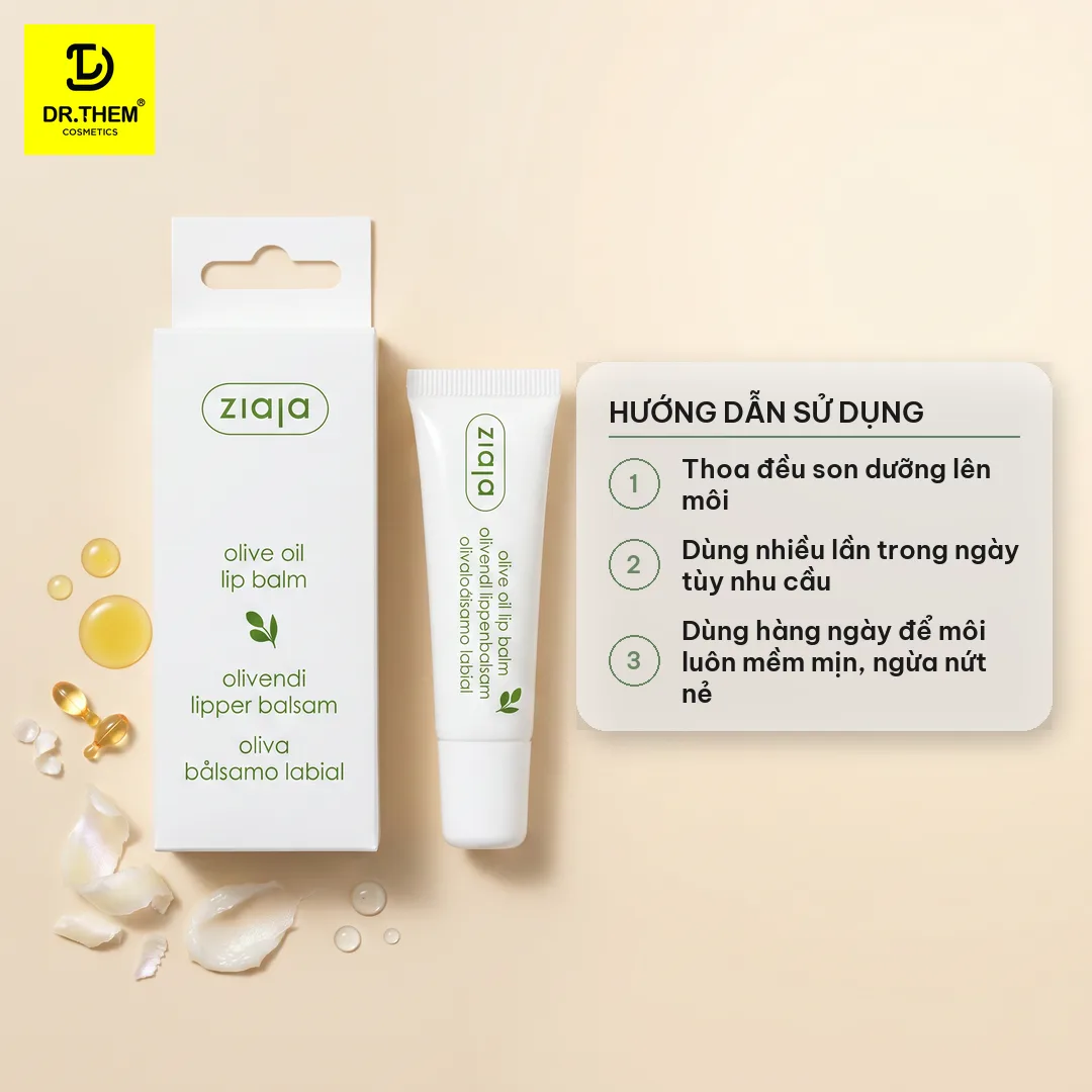 Son Dưỡng Môi Ziaja Olive Oil Lip Balm Dầu Ô Liu Dưỡng Ẩm Ngừa Khô Nứt Nẻ Cho Bờ Môi Hồng Tự Nhiên 10ml 3