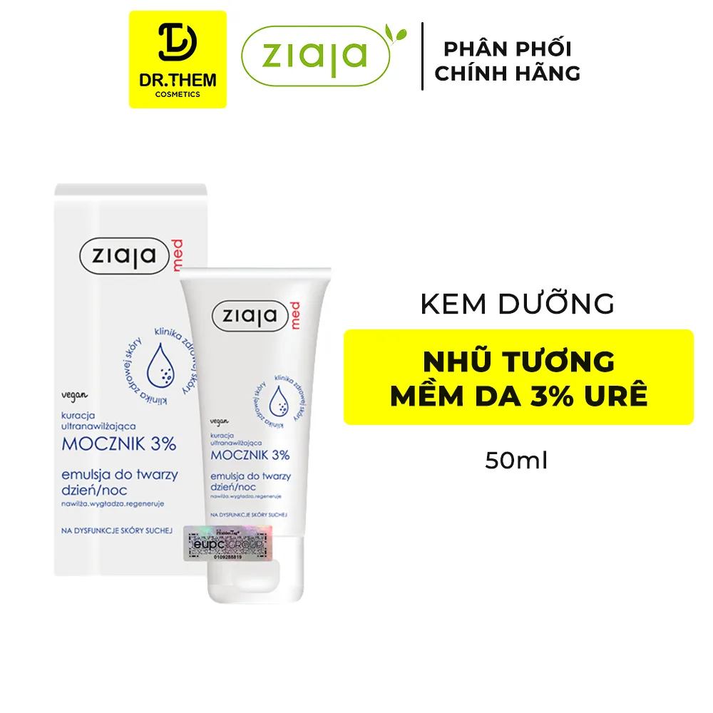 Nhũ Tương Ziaja Med 3% Urea Emulsion Mềm Da Dưỡng Ẩm Phục Hồi Hàng Rào Bảo Vệ Cho Da Khô Nhạy Cảm 50ml 2