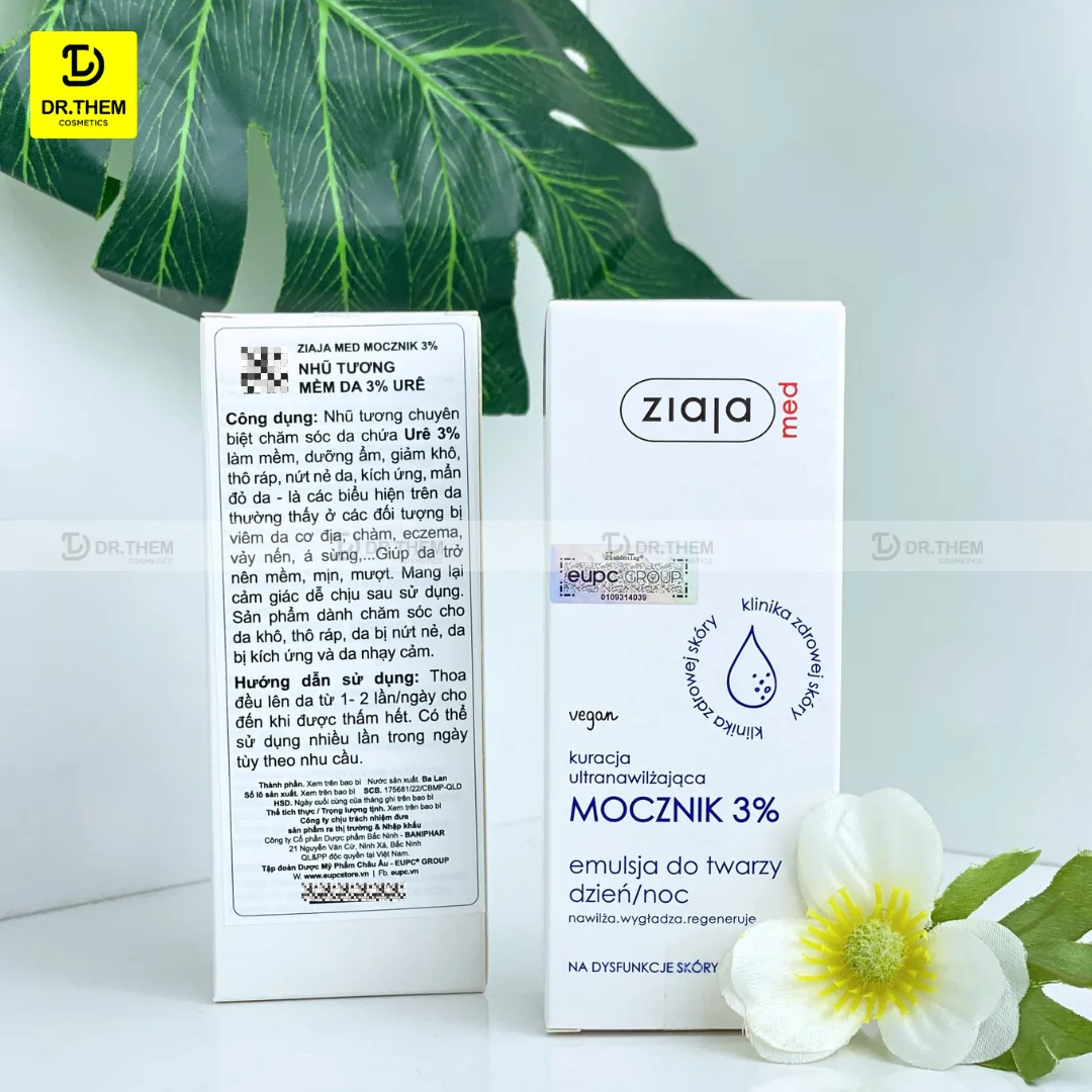 Nhũ Tương Ziaja Med 3% Urea Emulsion Mềm Da Dưỡng Ẩm Phục Hồi Hàng Rào Bảo Vệ Cho Da Khô Nhạy Cảm 50ml 6