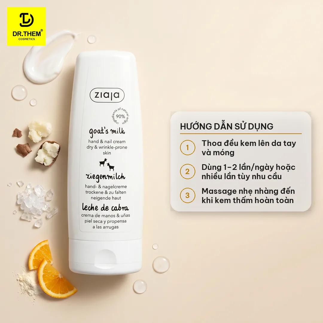 Kem Dưỡng Tay Móng Sữa Dê Ziaja Goat Milk Hand And Nail Cream Dưỡng Ẩm Làm Mềm Da Tay Cho Da Khô Thô Ráp 80ml 3